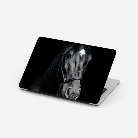 Laptop-Aufkleber majestätisches pferdeporträt – Pixers®