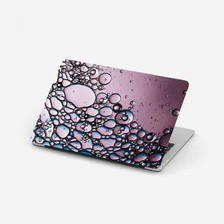 Laptop-Aufkleber lila abstraktes blasenmuster – Pixers®