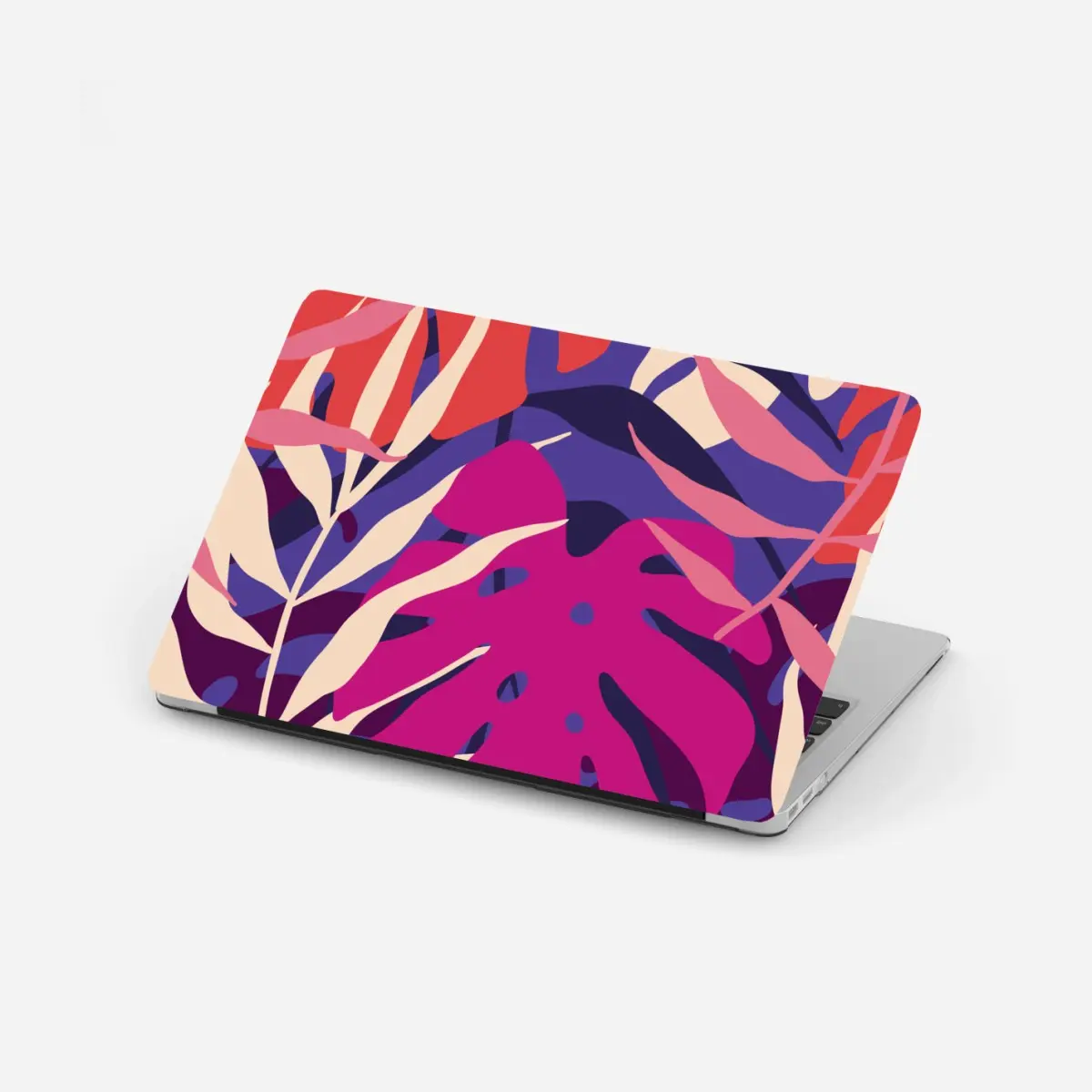 Laptop-Aufkleber pastell tropisches blattmuster – Pixers®