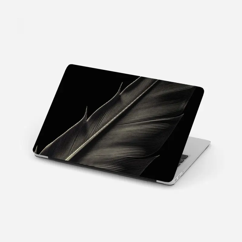 Laptop-Aufkleber zarte feder in makroaufnahme
