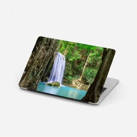 Laptop-Aufkleber ruhiger wasserfall im Erawan Nationalpark – Pixers®