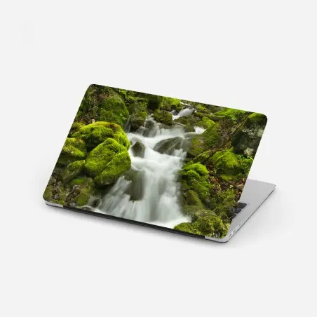 Laptop-Aufkleber moosiger wasserfall – Pixers®