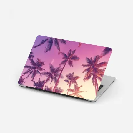 Laptop-Aufkleber tropische palmen beim sonnenuntergang – Pixers®