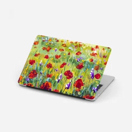 Laptop-Aufkleber impressionistische mohnwiese – Pixers®