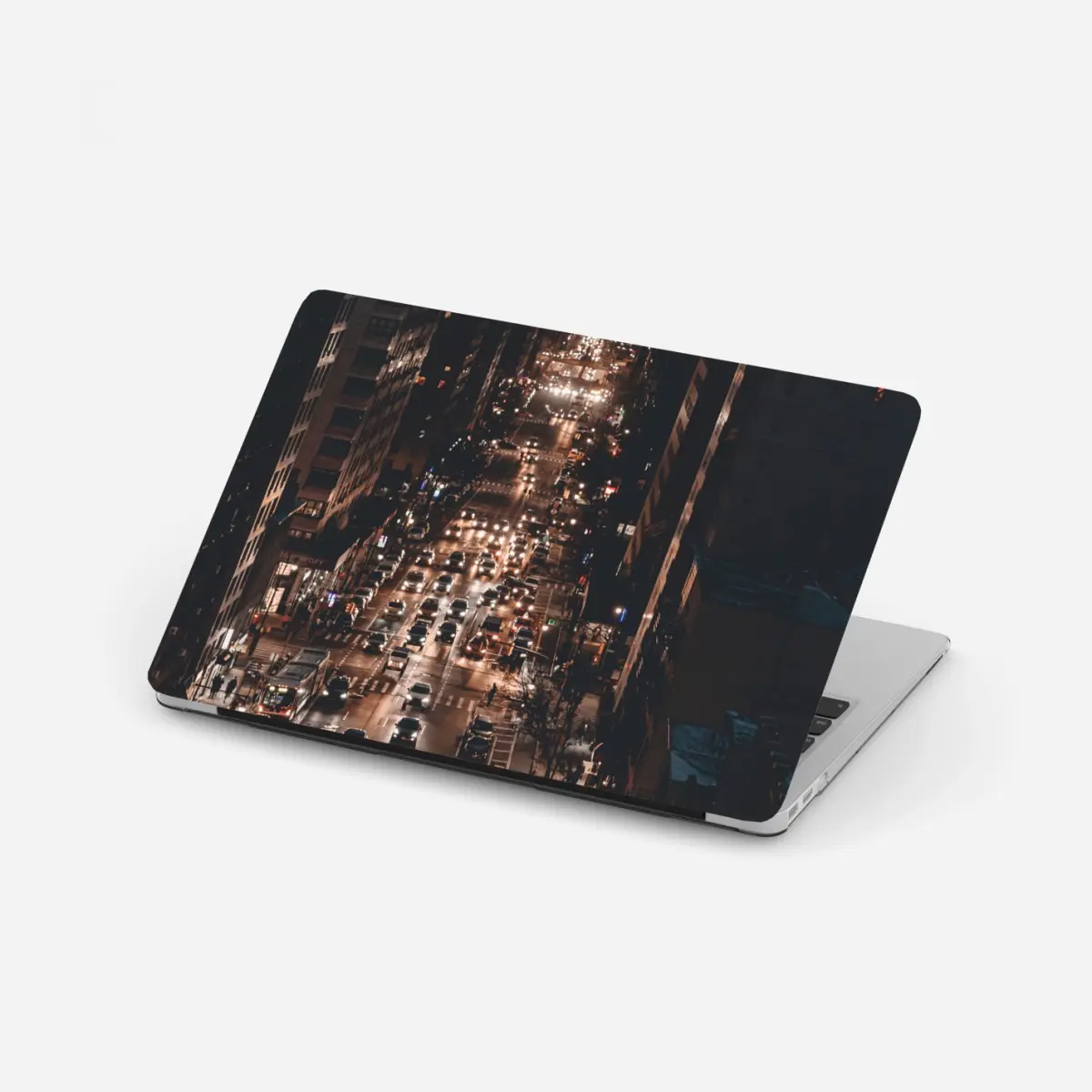 Laptop-Aufkleber Manhattan nächtliche avenue – Pixers®