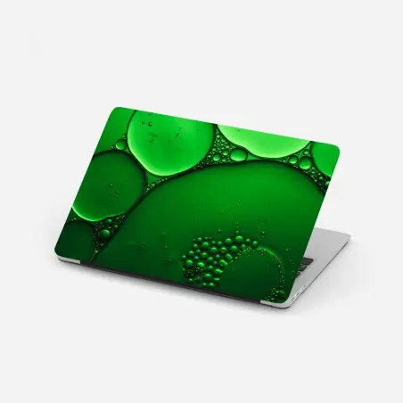 Laptop-Aufkleber grüne blasen abstrakte komposition – Pixers®