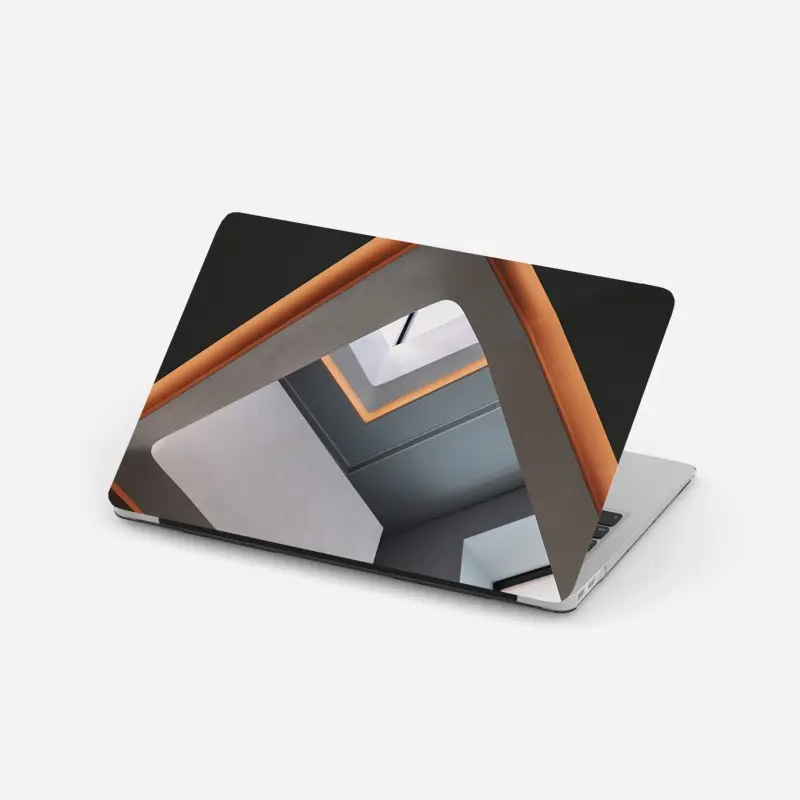 Laptop-Aufkleber minimalistisches geometrisches interieur mit oberlicht