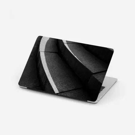 Laptop-Aufkleber geschwungene betontreppe im schatten – Pixers®