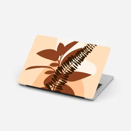 Laptop-Aufkleber erdige abstrakte blätter – Pixers®