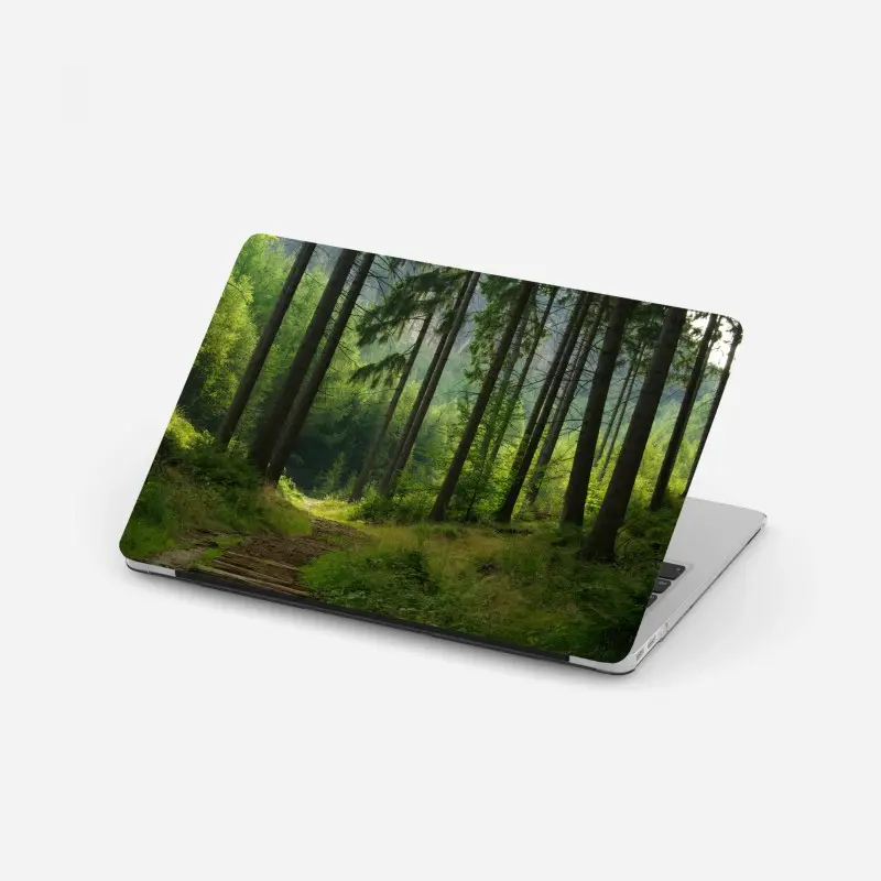 Laptop-Aufkleber ruhiger waldpfad