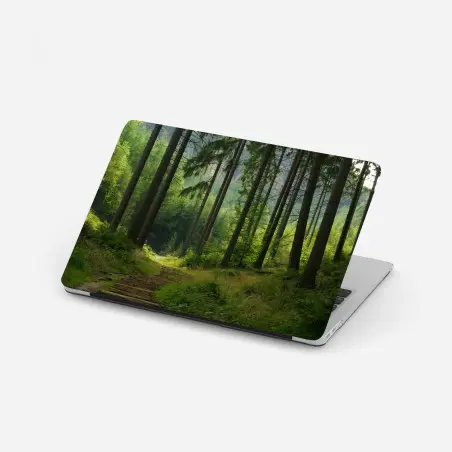 Laptop-Aufkleber ruhiger waldpfad – Pixers®