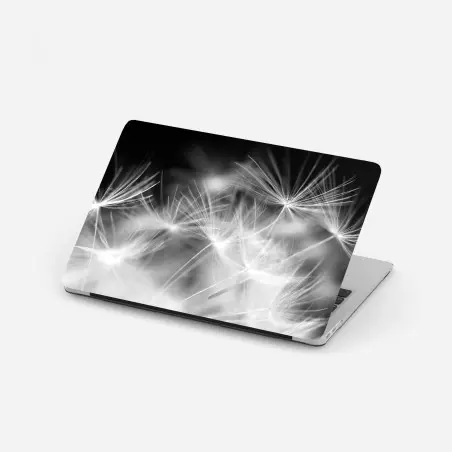 Laptop-Aufkleber zarte löwenzahnsamen in monochrom – Pixers®