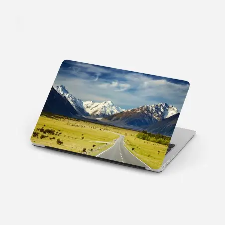 Laptop-Aufkleber straße zu den Südlichen Alpen, Neuseeland – Pixers®