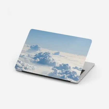 Laptop-Aufkleber luftige wolkenlandschaft im soften blau – Pixers®