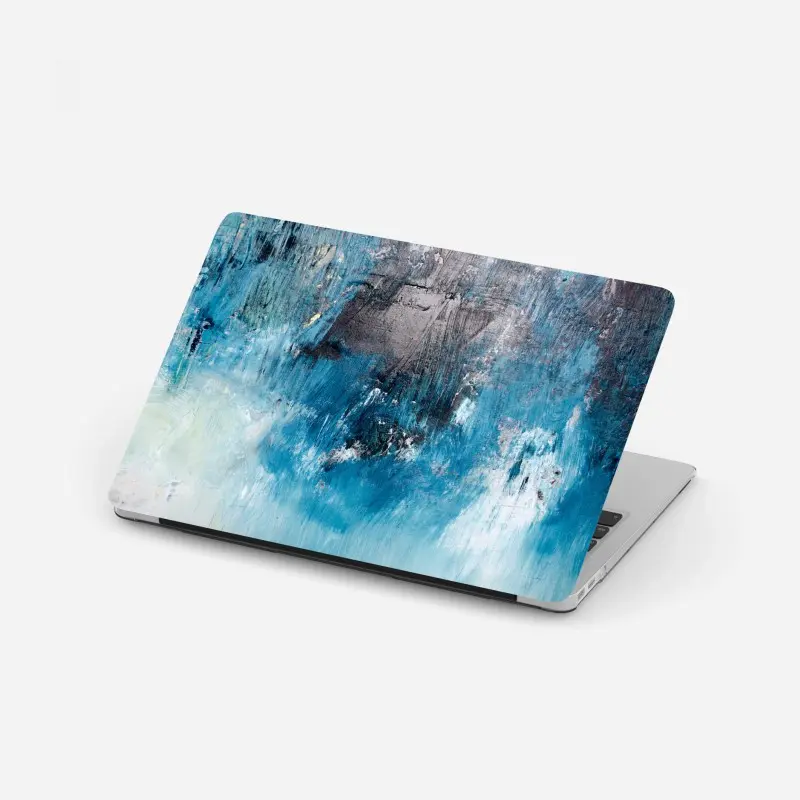 Laptop-Aufkleber tiefblaue abstrakte struktur