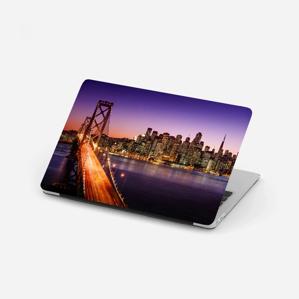 Laptop-Aufkleber San Francisco skyline bei sonnenuntergang – Pixers®