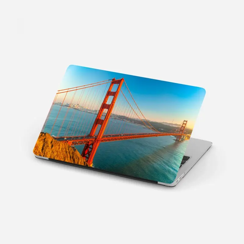 Laptop-Aufkleber Golden Gate bei sonnenuntergang