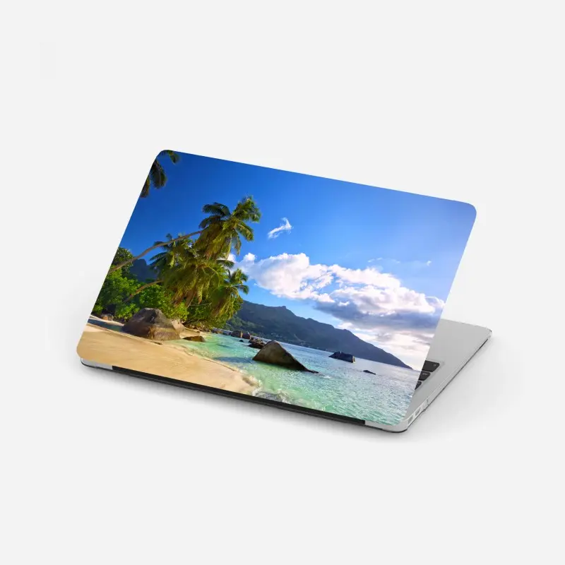 Laptop-Aufkleber tropischer strand auf Mahé