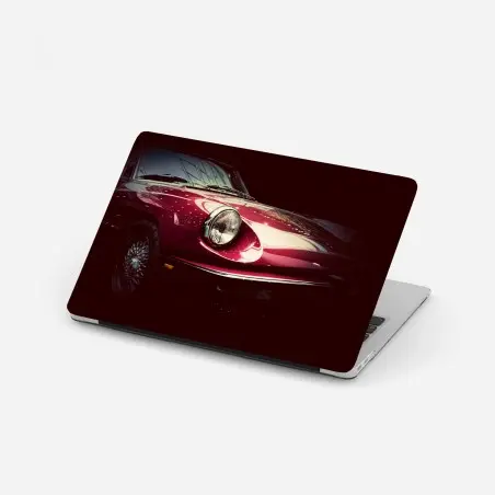 Laptop-Aufkleber nahaufnahme eines klassischen roten sportwagens – Pixers®