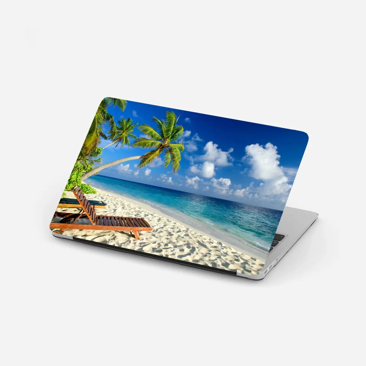 Laptop-Aufkleber tropischer strand auf den Malediven – Pixers®