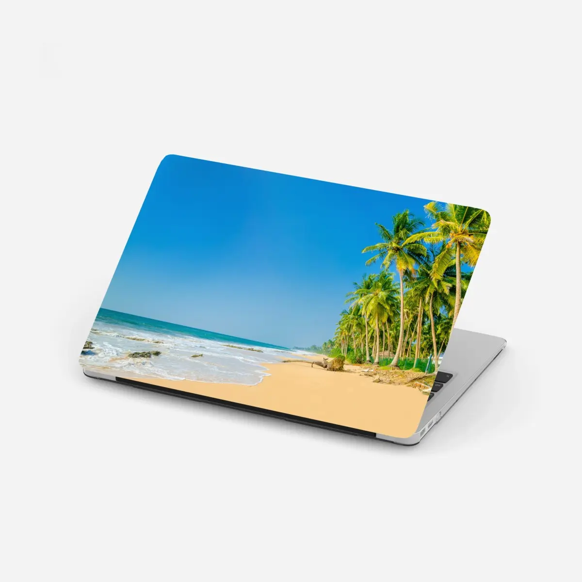 Laptop-Aufkleber tropischer palmenstrand – Pixers®