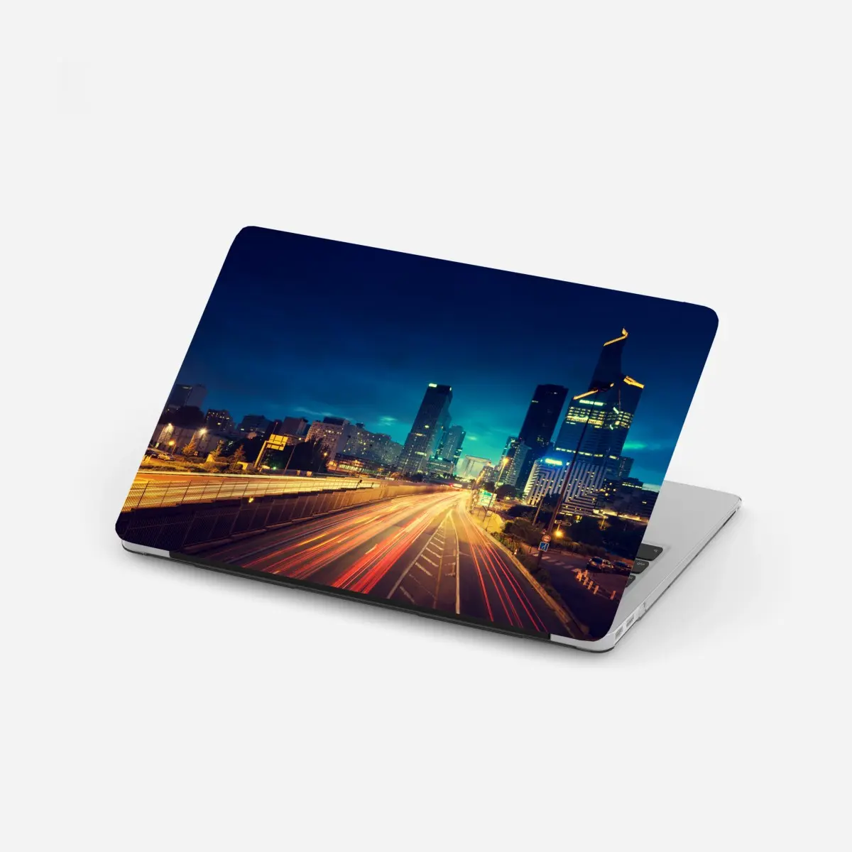 Laptop-Aufkleber La Défense skyline bei dämmerung – Pixers®