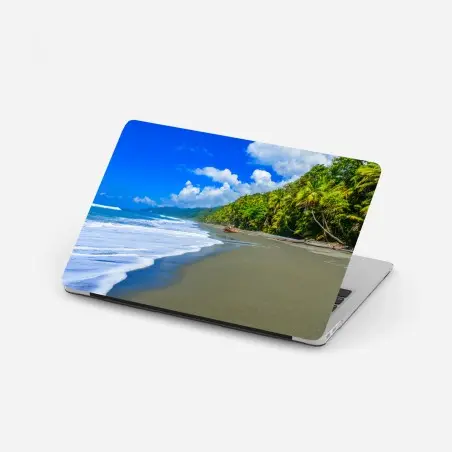 Laptop-Aufkleber wilder strand bei Corcovado, Costa Rica – Pixers®