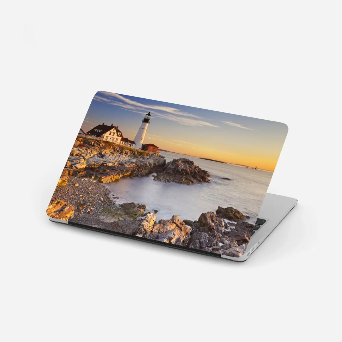 Laptop-Aufkleber Portland Head leuchtturm bei sonnenaufgang – Pixers®