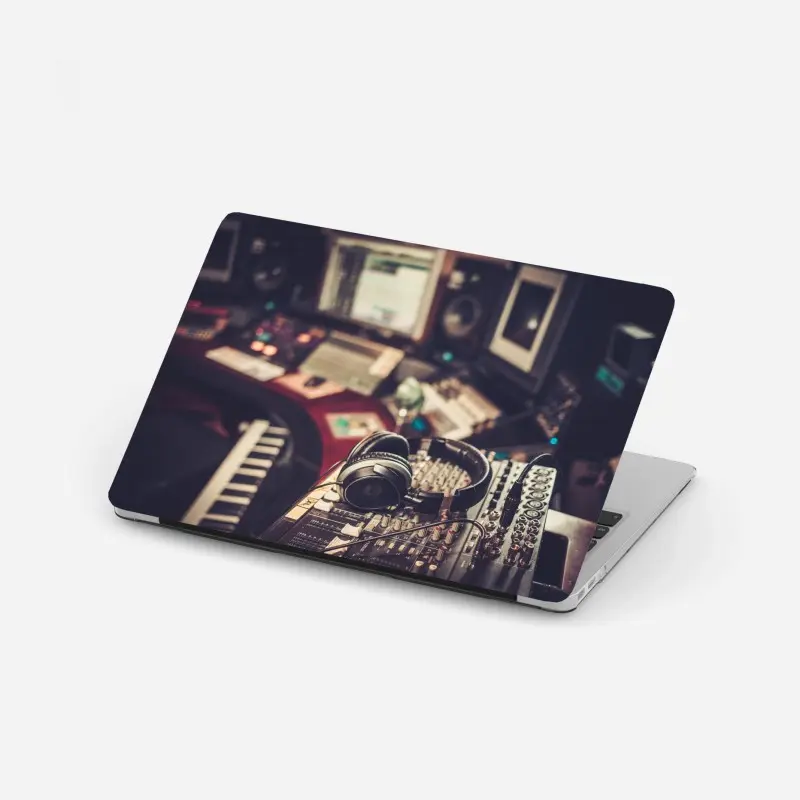 Laptop-Aufkleber vintage aufnahmestudio am mischpult