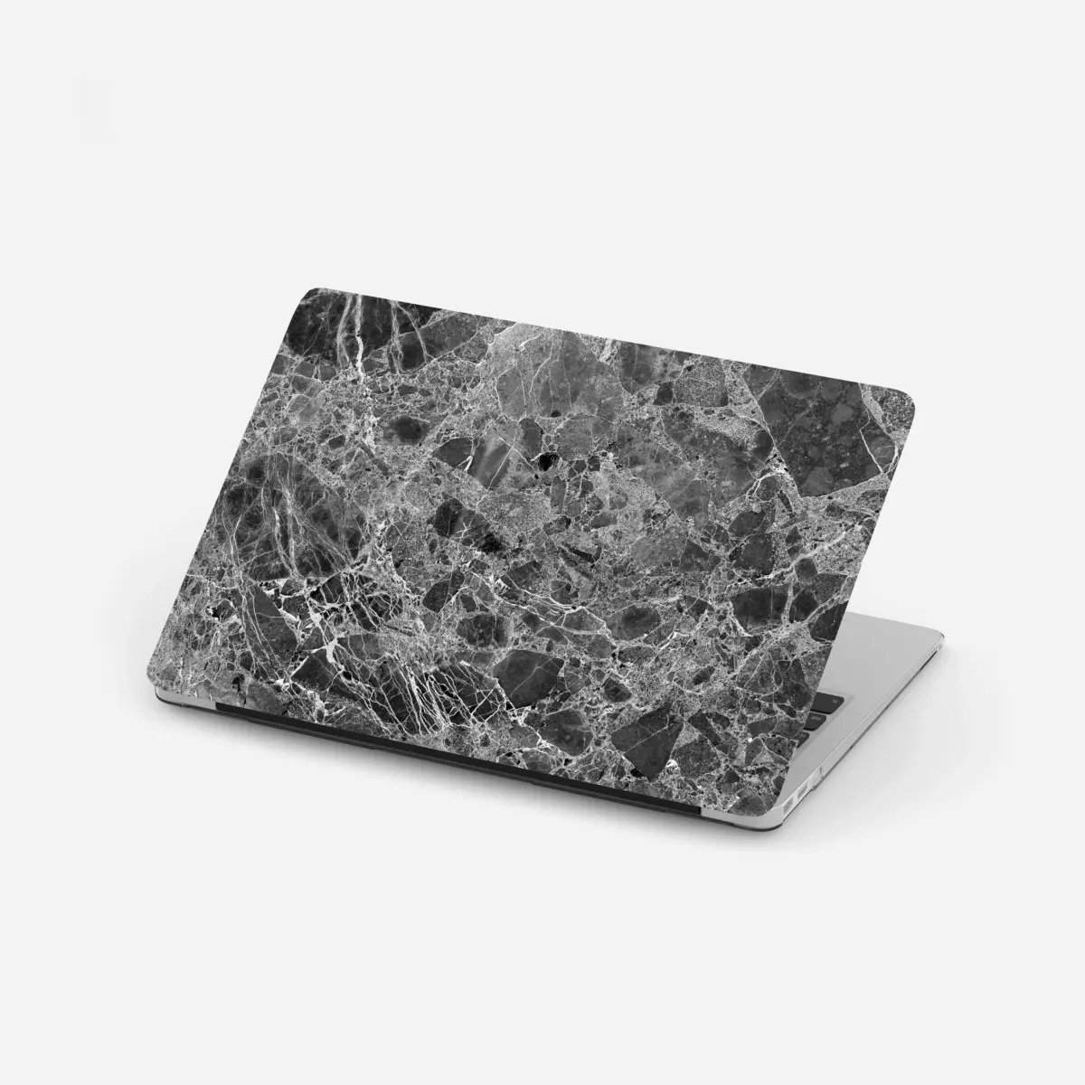 Laptop-Aufkleber monochrome marmortextur – Pixers®