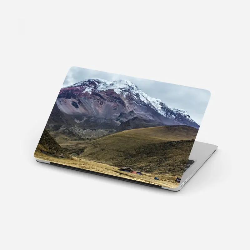 Laptop-Aufkleber majestätisches schneebedecktes bergtal