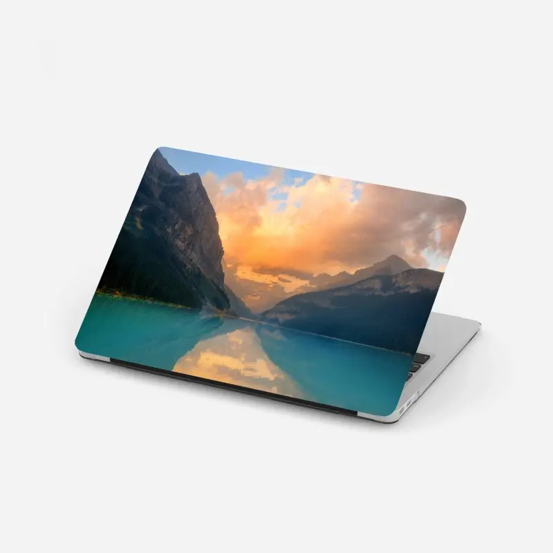 Laptop-Aufkleber sonnenaufgang über Lake Louise, Banff
