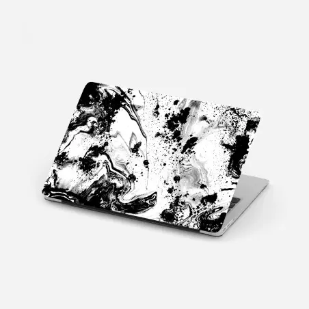 Laptop-Aufkleber monochromes marmormuster abstrakt – Pixers®