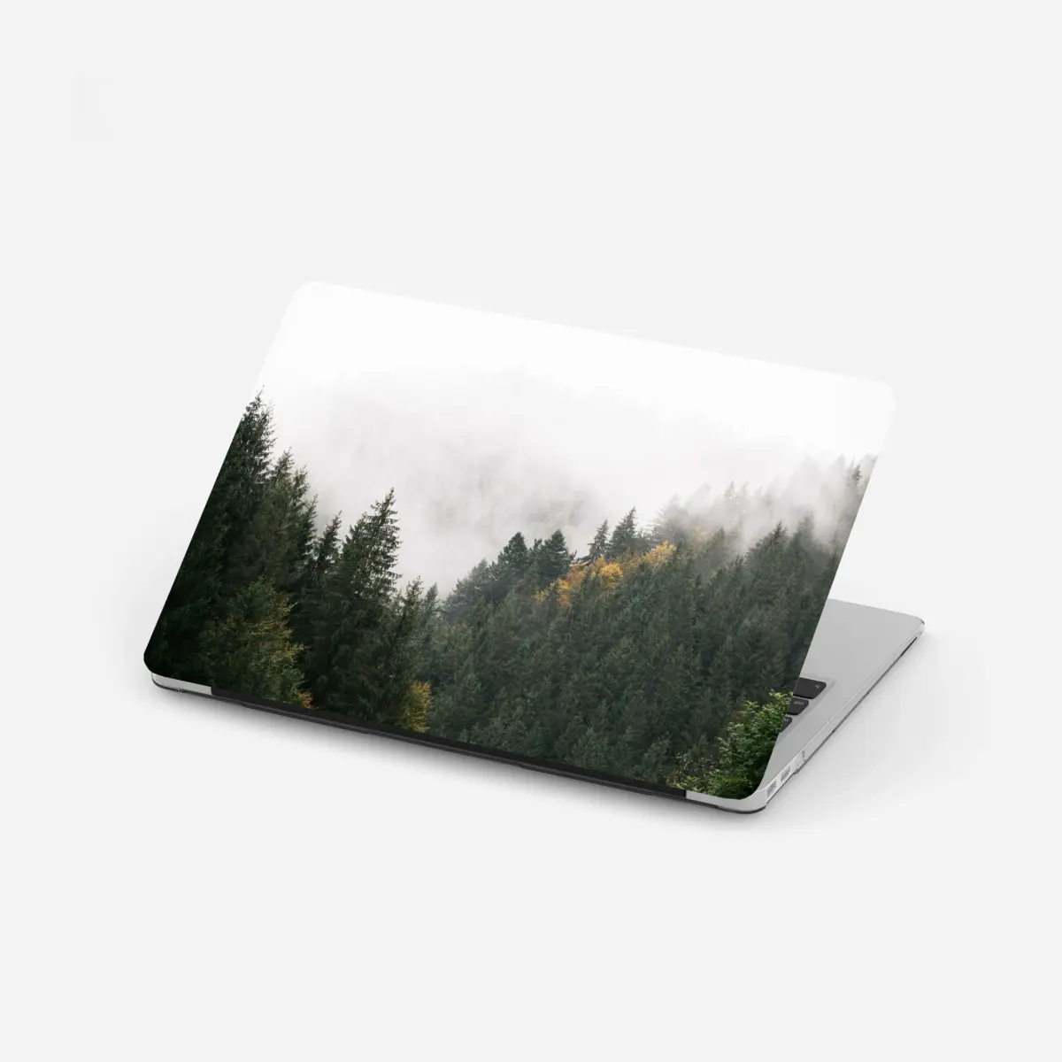 Laptop-Aufkleber nebliger bergwald im dunst – Pixers®