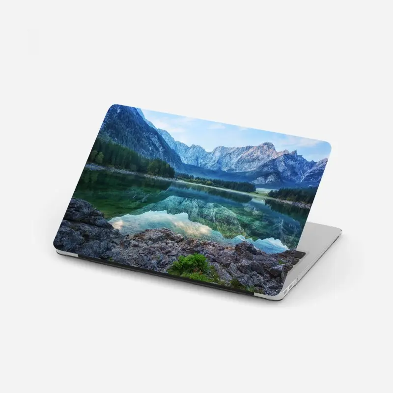 Laptop-Aufkleber früher morgen am See Fusine, Julische Alpen