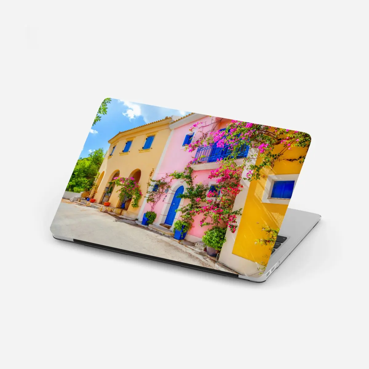 Laptop-Aufkleber bunte straße auf Kefalonia – Pixers®