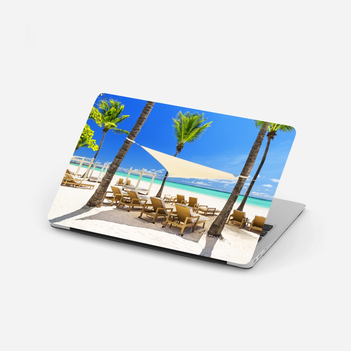 Laptop-Aufkleber ruhiger strand in Cap Cana, Dominikanische Republik – Pixers®