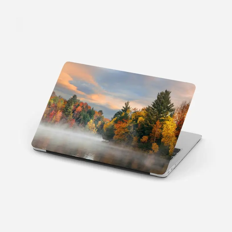 Laptop-Aufkleber nebliger herbstmorgen in Stowe