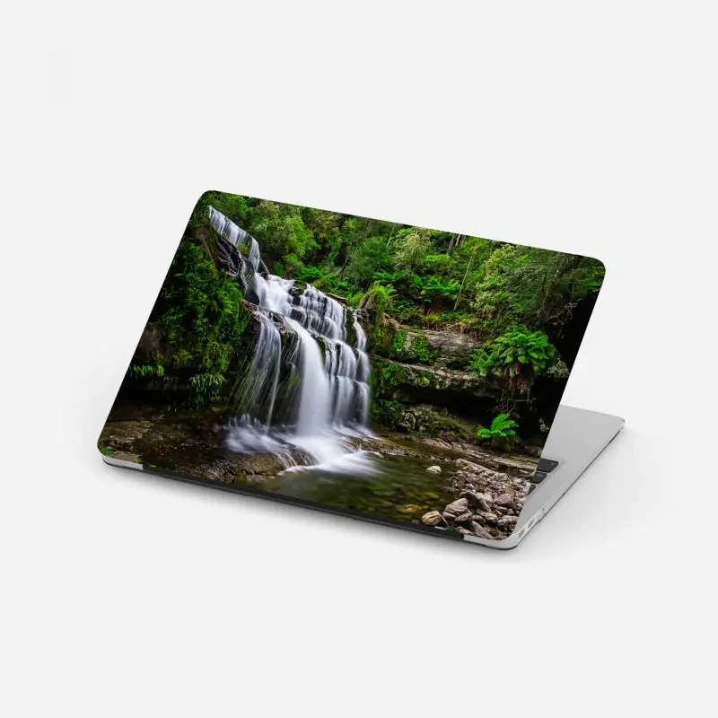 Laptop-Aufkleber wasserfall Liffey Falls im üppigen Regenwald von Tasmanien