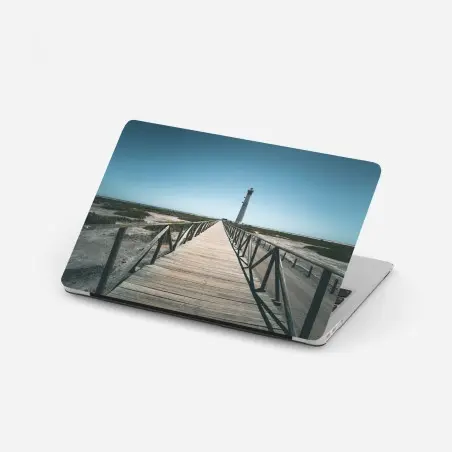 Laptop-Aufkleber leuchtturm am ende des stegs – Pixers®