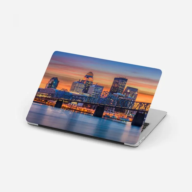 Laptop-Aufkleber Louisville skyline bei sonnenuntergang