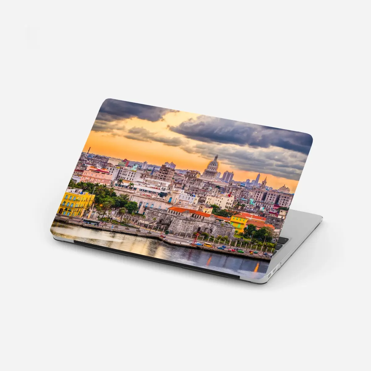 Laptop-Aufkleber Havanna skyline bei sonnenuntergang – Pixers®
