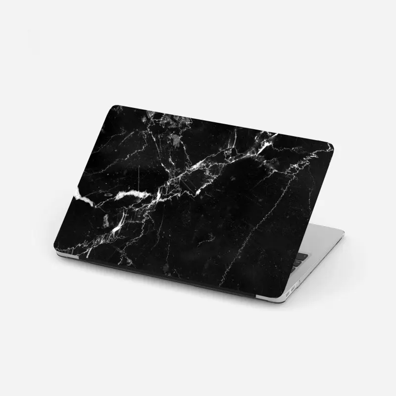 Laptop-Aufkleber schwarzer marmor mit adern