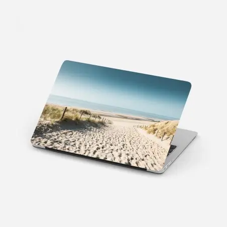 Laptop-Aufkleber sanddünen und ruhige Nordsee bei Noordwijk – Pixers®