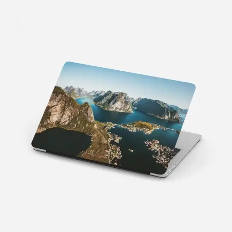 Laptop-Aufkleber majestätische fjordlandschaft – Pixers®