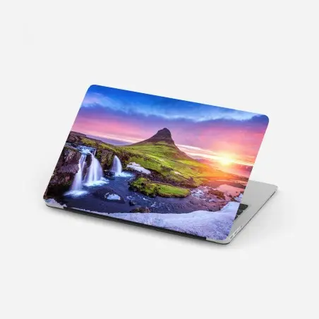 Laptop-Aufkleber Kirkjufell bei sonnenaufgang – Pixers®
