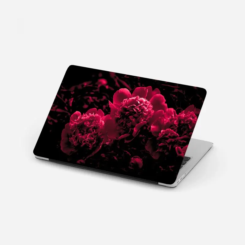 Laptop-Aufkleber stimmungsvolle rosa pfingstrosen