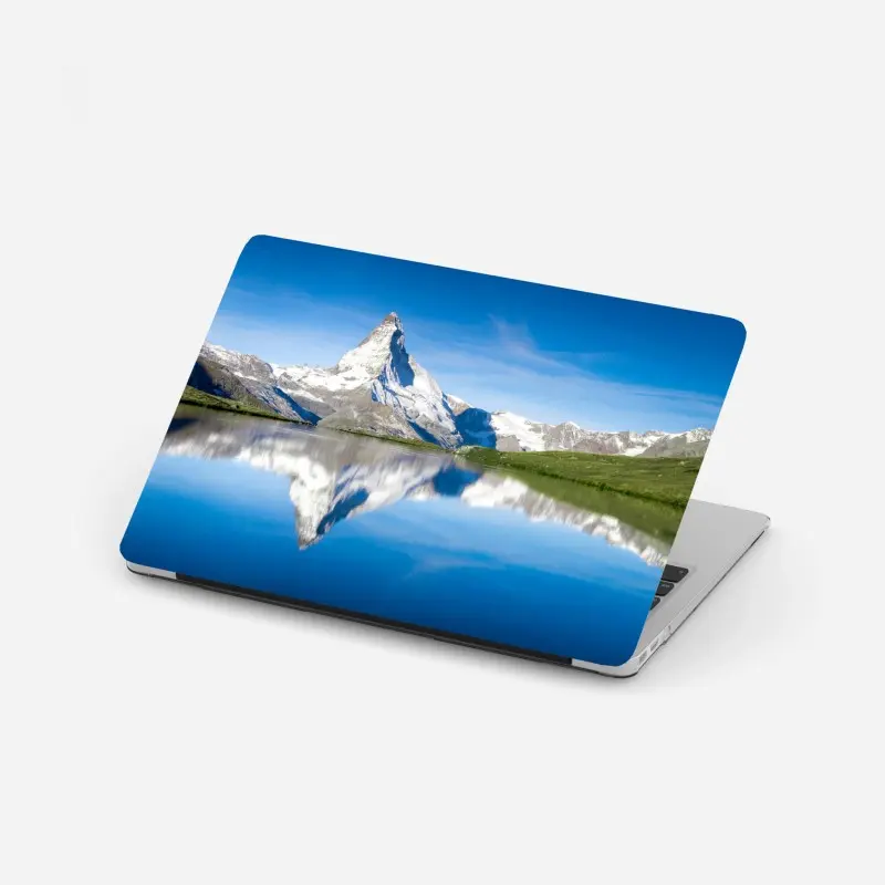 Laptop-Aufkleber majestätische bergspiegelung über alpensee
