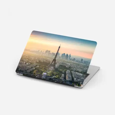 Laptop-Aufkleber Paris stadtbild bei sonnenuntergang mit dem Eiffelturm – Pixers®