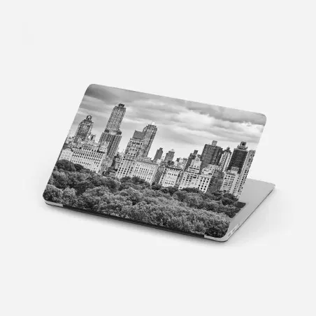 Laptop-Aufkleber Manhattan skyline in schwarzweiß – Pixers®